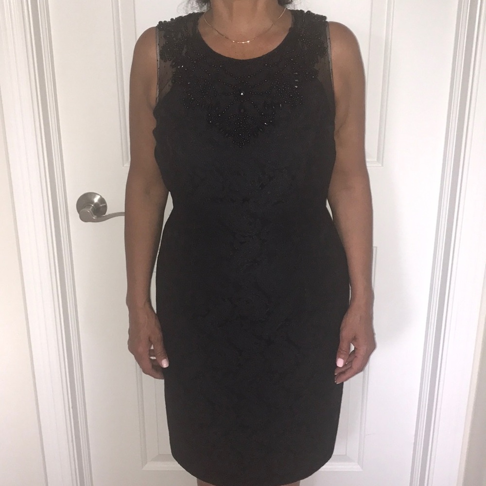 Black midi dress